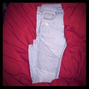 Light blue biker Jean's by jaywalker